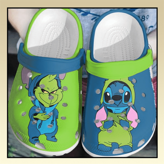 Stitch And Grinch Crocs Crocband Clog Comfortable Shoes – Justbeperfect ...