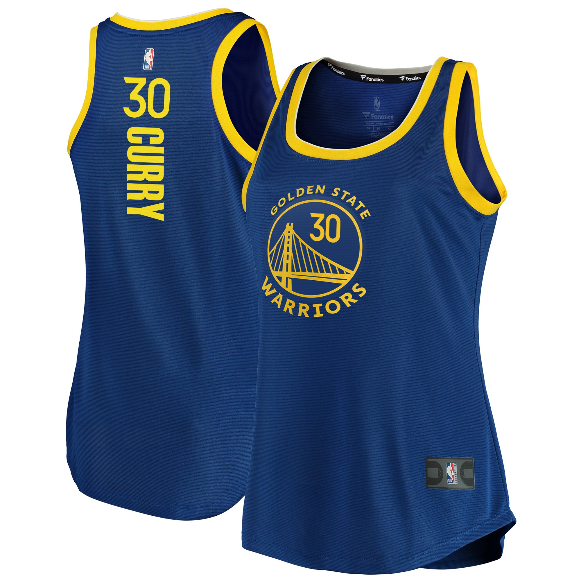 Stephen Curry Golden State Warriors Women's 2019/20 Fast Break Team Tank Jersey – Icon Edition – Royal