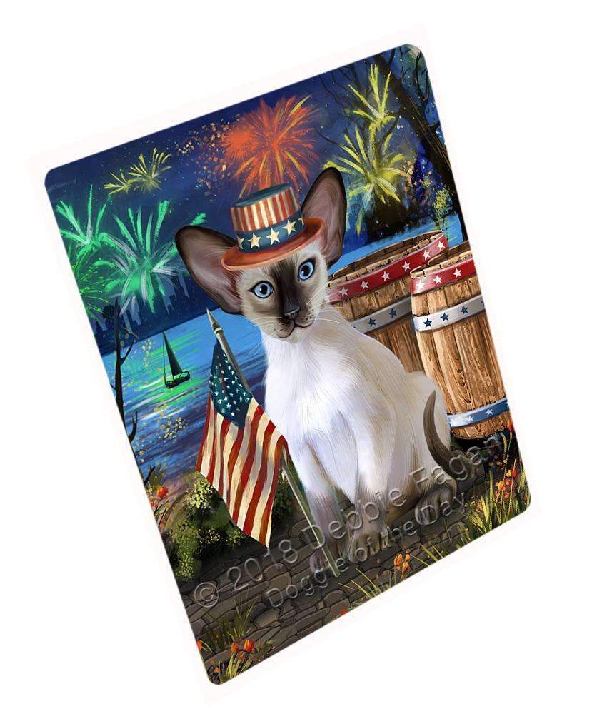 4Th Of July Independence Day Firework Blue Point Siamese Cat Blanket Blnkt103755