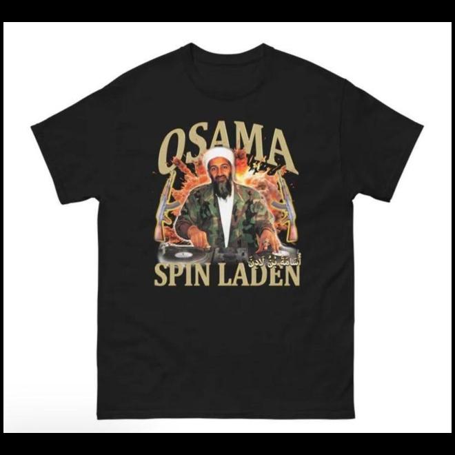 Osama Spin Laden T-Shirt, Unisex Graphic Tee, 1 Side Printed T-Shirts, Womenswear, Menswear