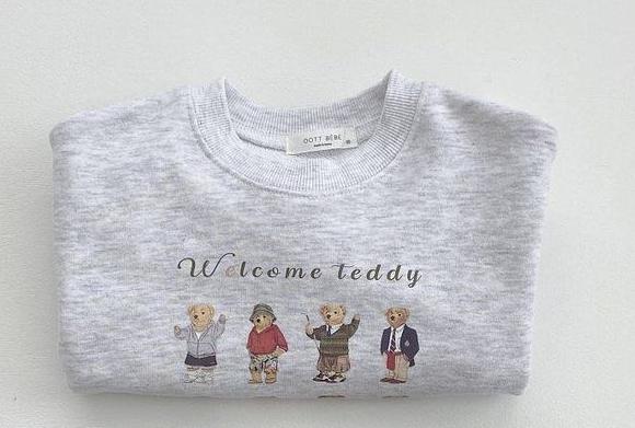 2022 New Baby Long Sleeve Sweatshirt Cute Bear Print Children Casual Sweatshirt Autumn Kids Boy Girl Cotton Pullover Tops alx