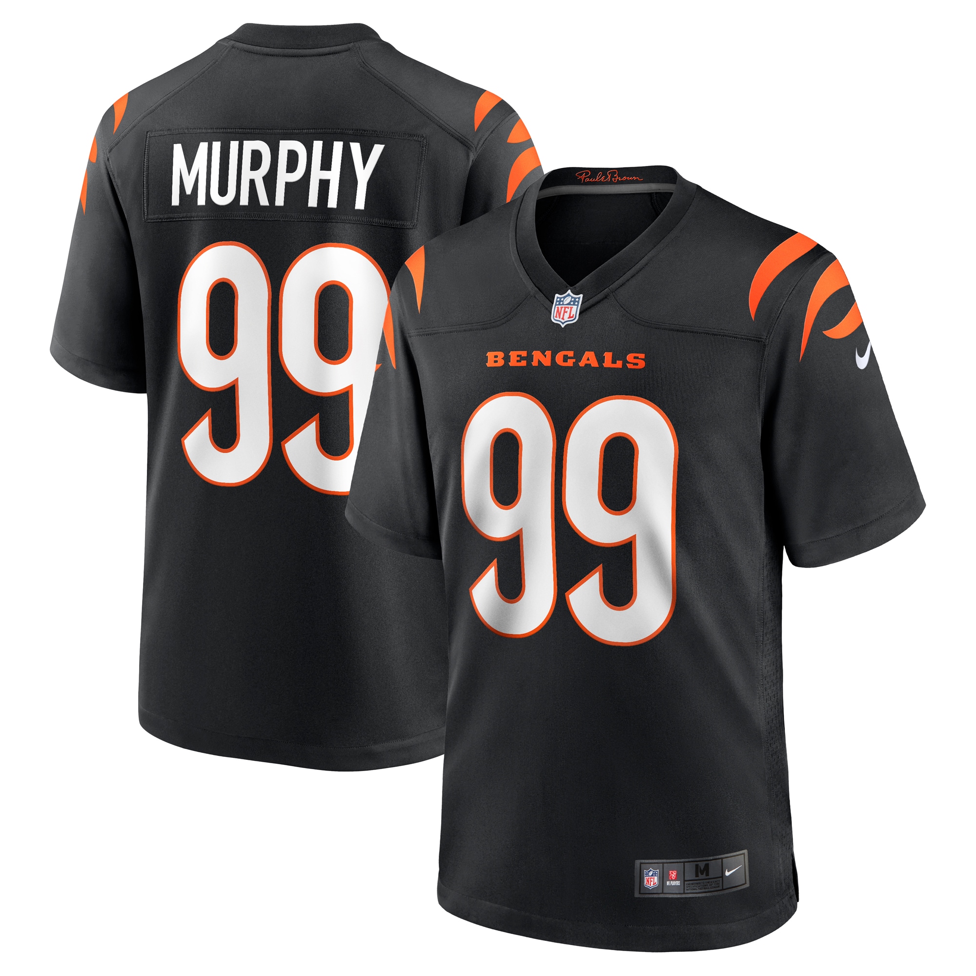 Myles Murphy Cincinnati Bengals 2023 NFL Draft First Round Pick Game Jersey – Black