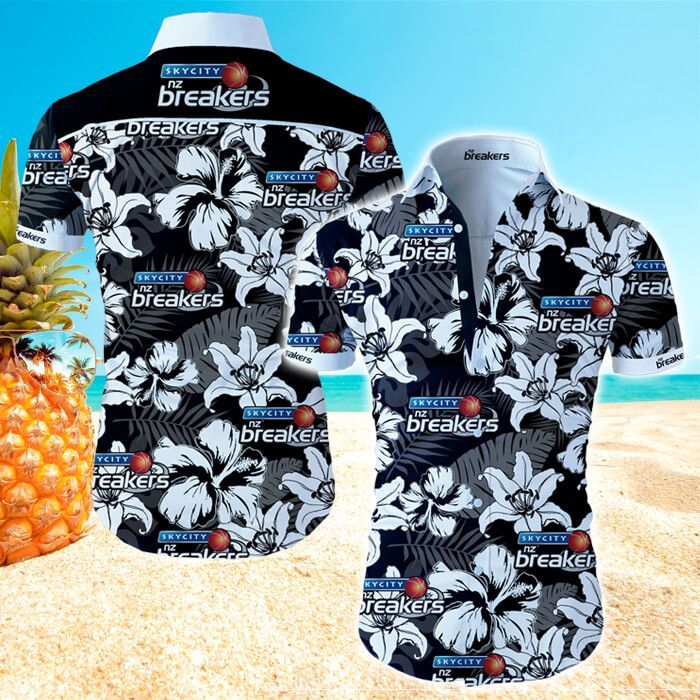 New Zealand Breakers Hawaii Shirt Tropical Flower Short Sleeve Slim Fit Body Ha71309