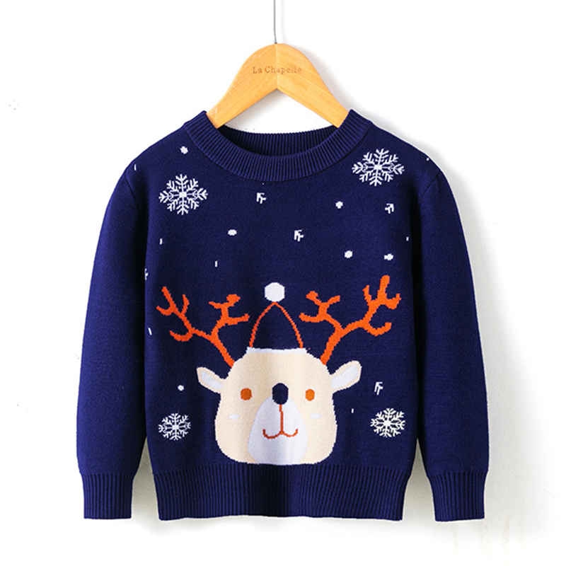 2022 Christmas Clothes Baby Boys Girls Sweaters Kids Long Sleeve Toddler Knit Sweaters Children Cotton Tops Coat Autumn Winter alx