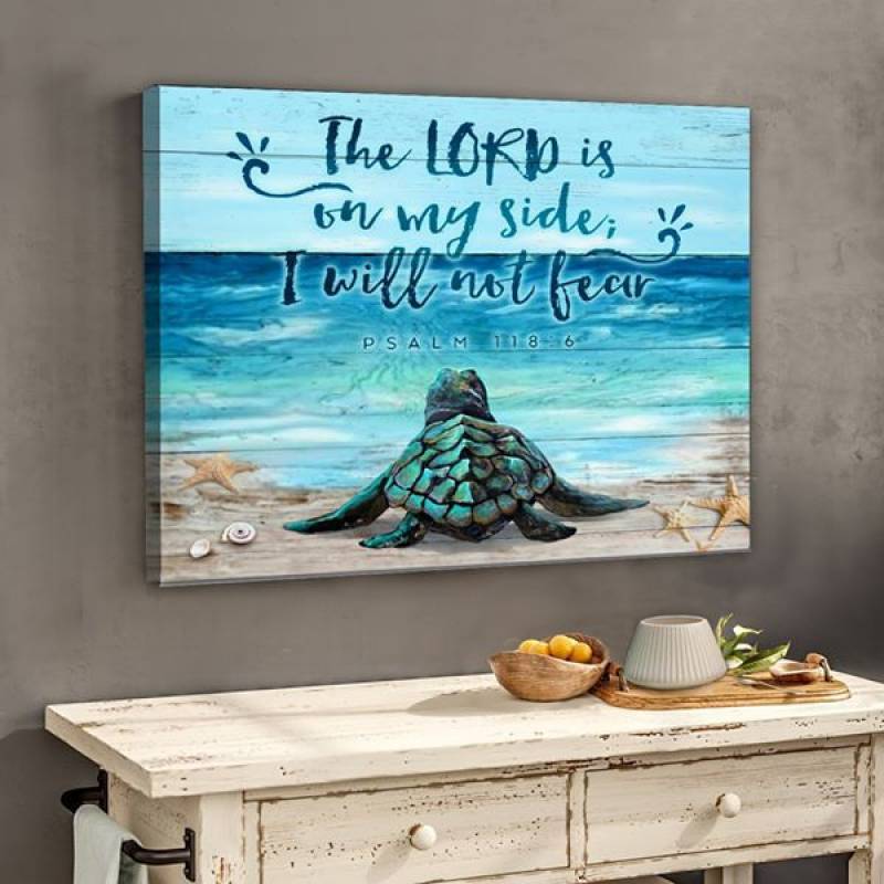 Turtle - The Lord Is On My Side - Unframed Horizontal Poster - Poster ...