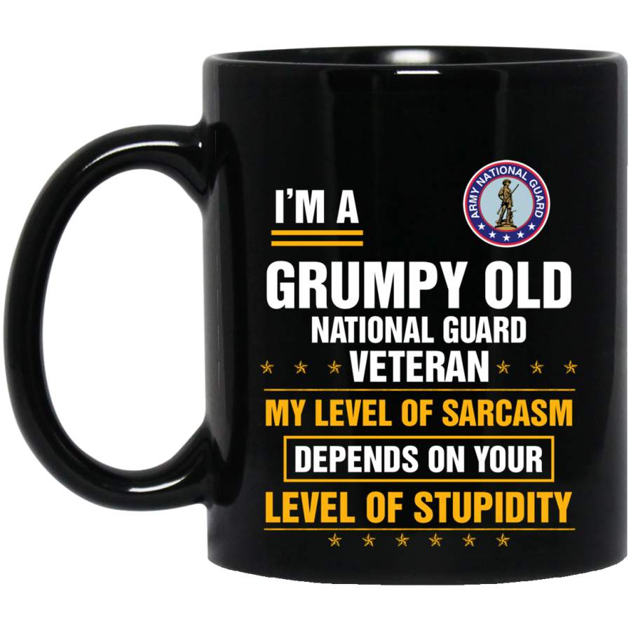 Grumpy Old National Guard Veteran T-Shirt Veterans Day Christmas Gift Mug