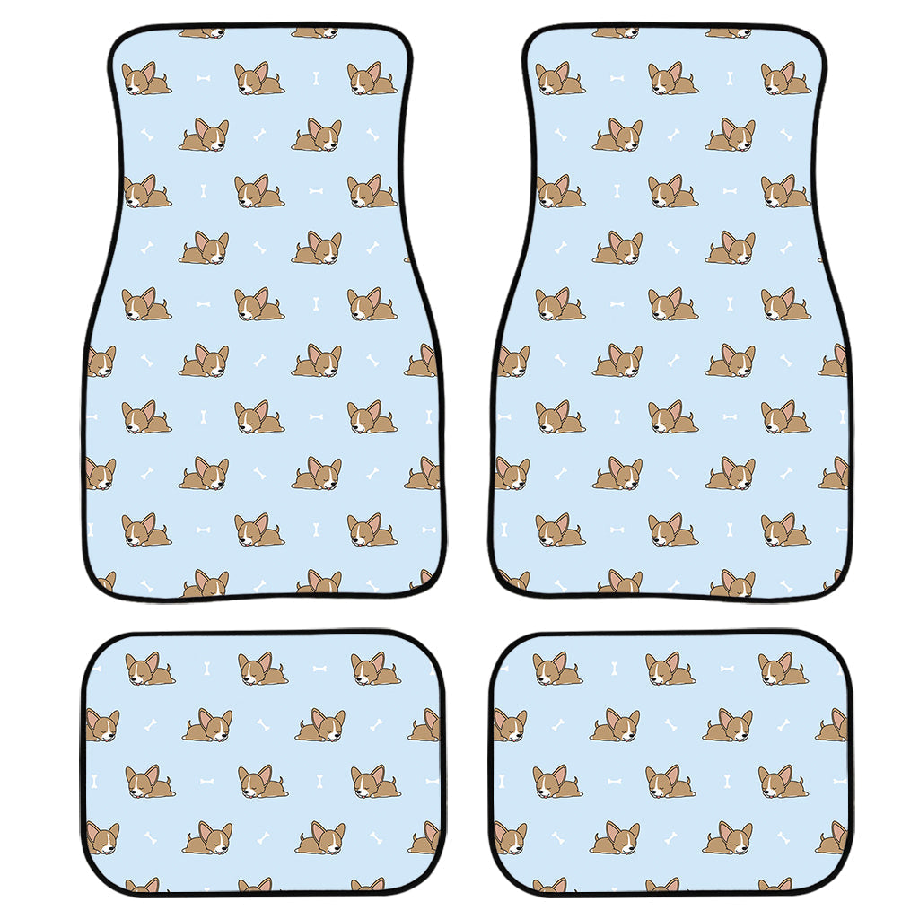 Sleeping Chihuahua Pattern Print Front And Back Car Floor Mats, Front Car Mat