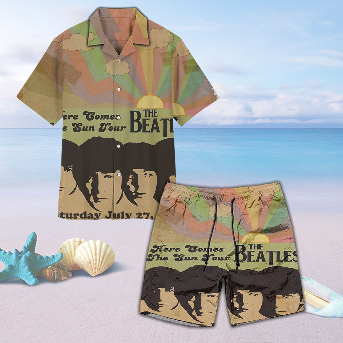 The Fab Four Unisex Hawaiian Shirt Beach Short Ha66477