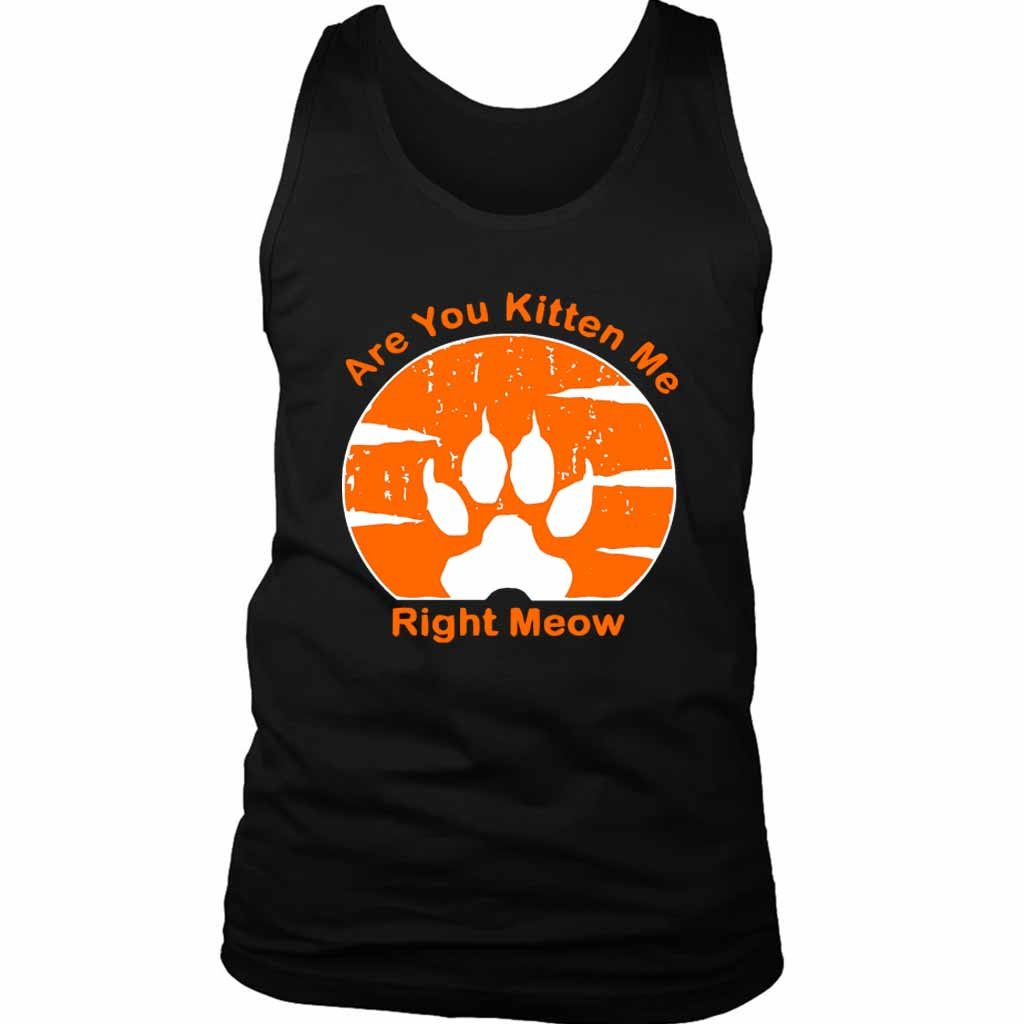 Are You Kitten Me Right Meow Vintage Men’s Tank Top