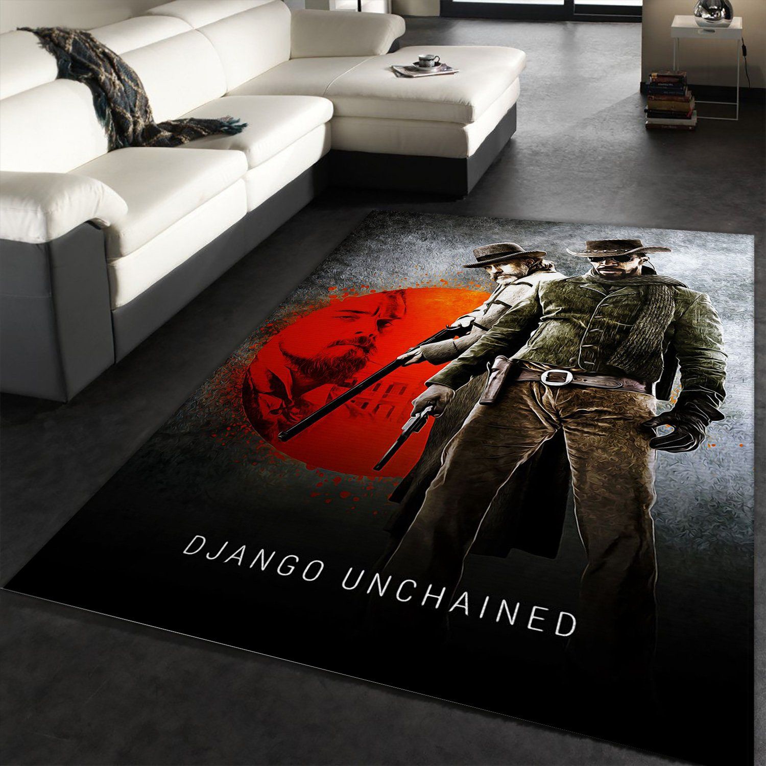 Django Unchained 2012 Area Rug Art Painting Movie Rugs Family Gift US Decor