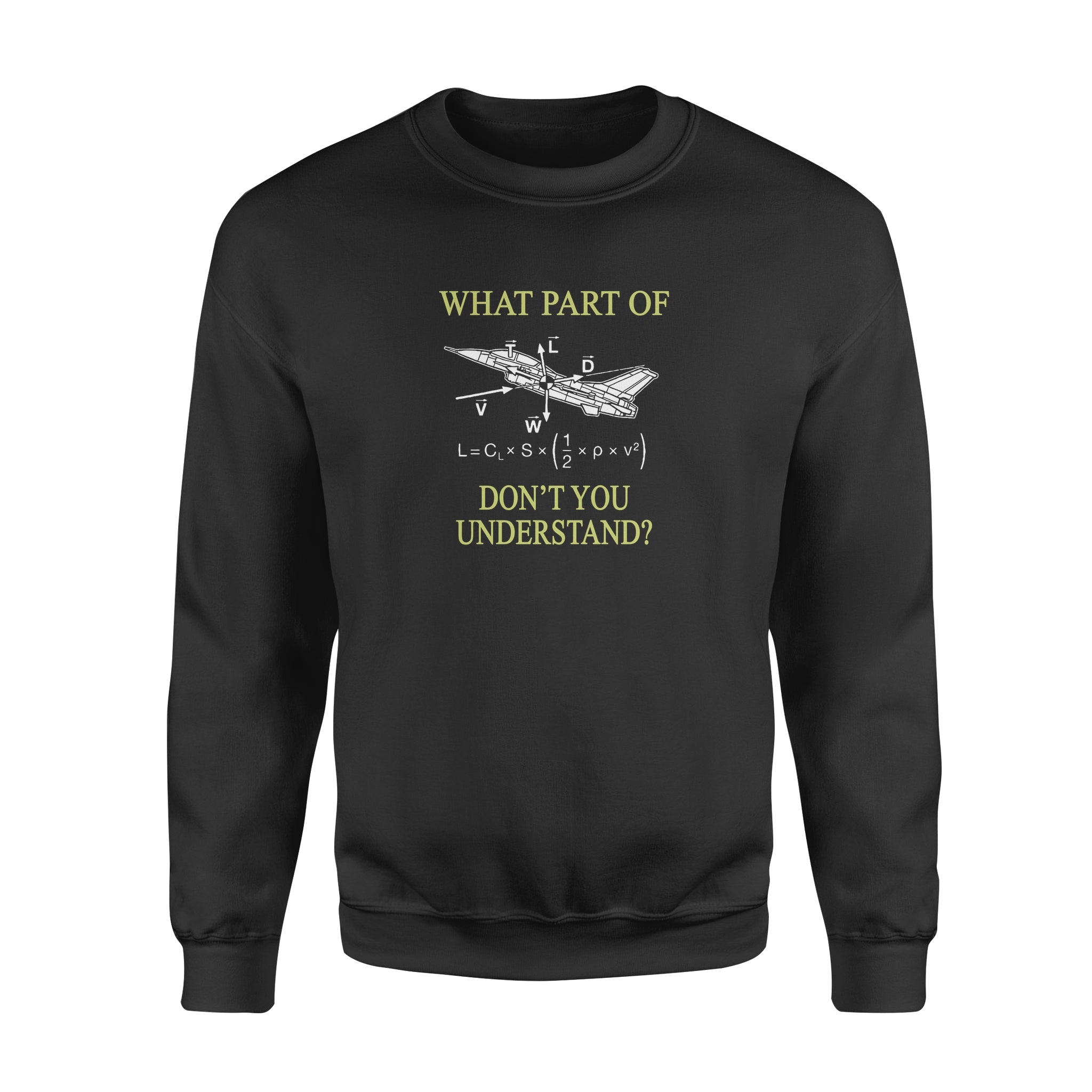 Funny Aviation What A Part Of Dont You Understand – Premium Crew Neck Sweatshirt