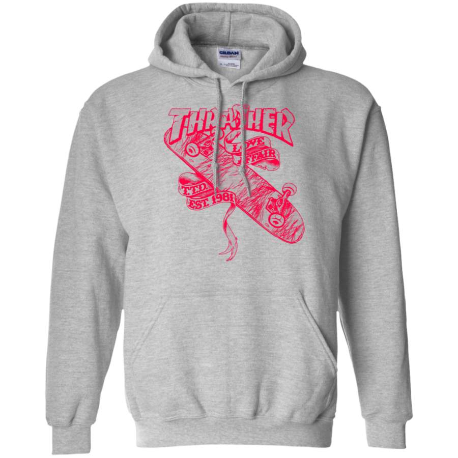 Thrasher Love Affair TTD EST 1981 red design Pullover Hoodie