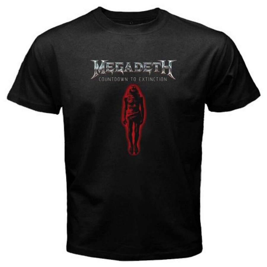 Megadeth Countdown To Extinction Rock Band Men’s Black T-Shirt