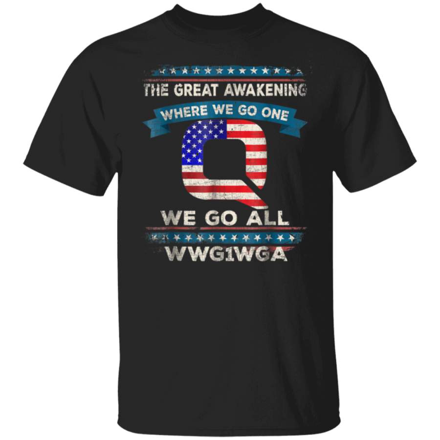 We Are Q  QAnon Flag WWG1WGA Q Anon TShirt  MAGA USA