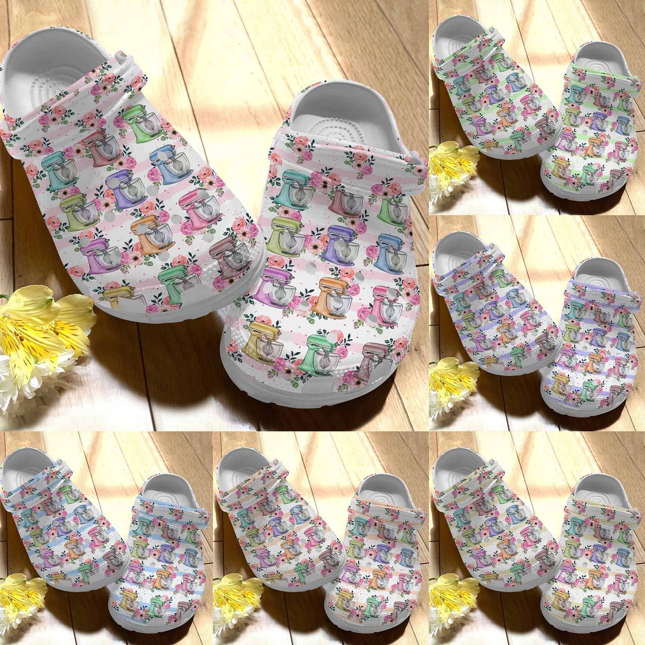 Baking Personalized Clog, Custom Name, Text Mixer Pattern, Fashion Style For Women, Men, Kid, Print 3D