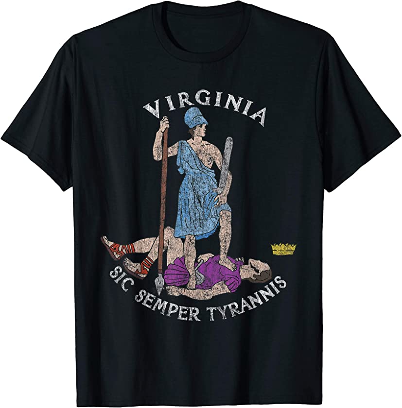 Vintage Seal of Virginia Sic Semper Tyrannis T-Shirt