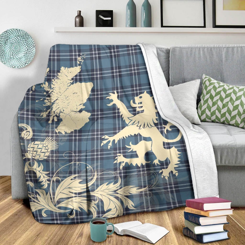 Tartan Blanket Earl Of St Andrews Tartan Scotland Lion Thistle Map Plaid Blanket