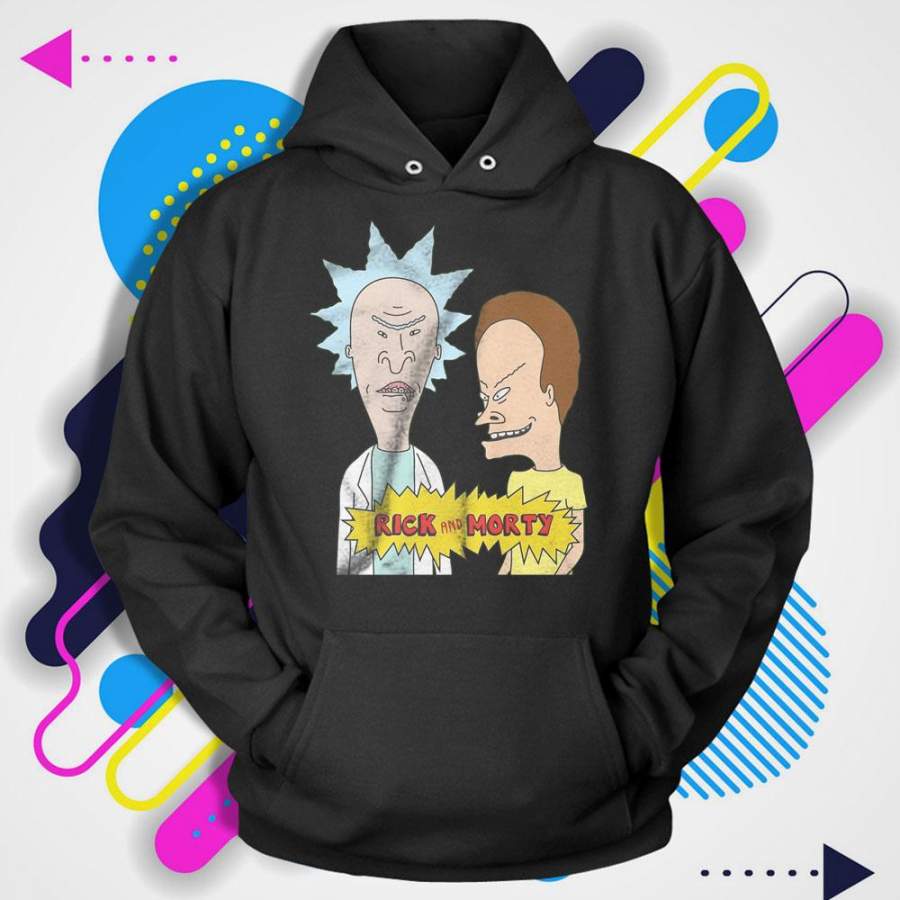 Beavis And Butthead Parody Rick And Morty Men’S Hoodie T-Shirt