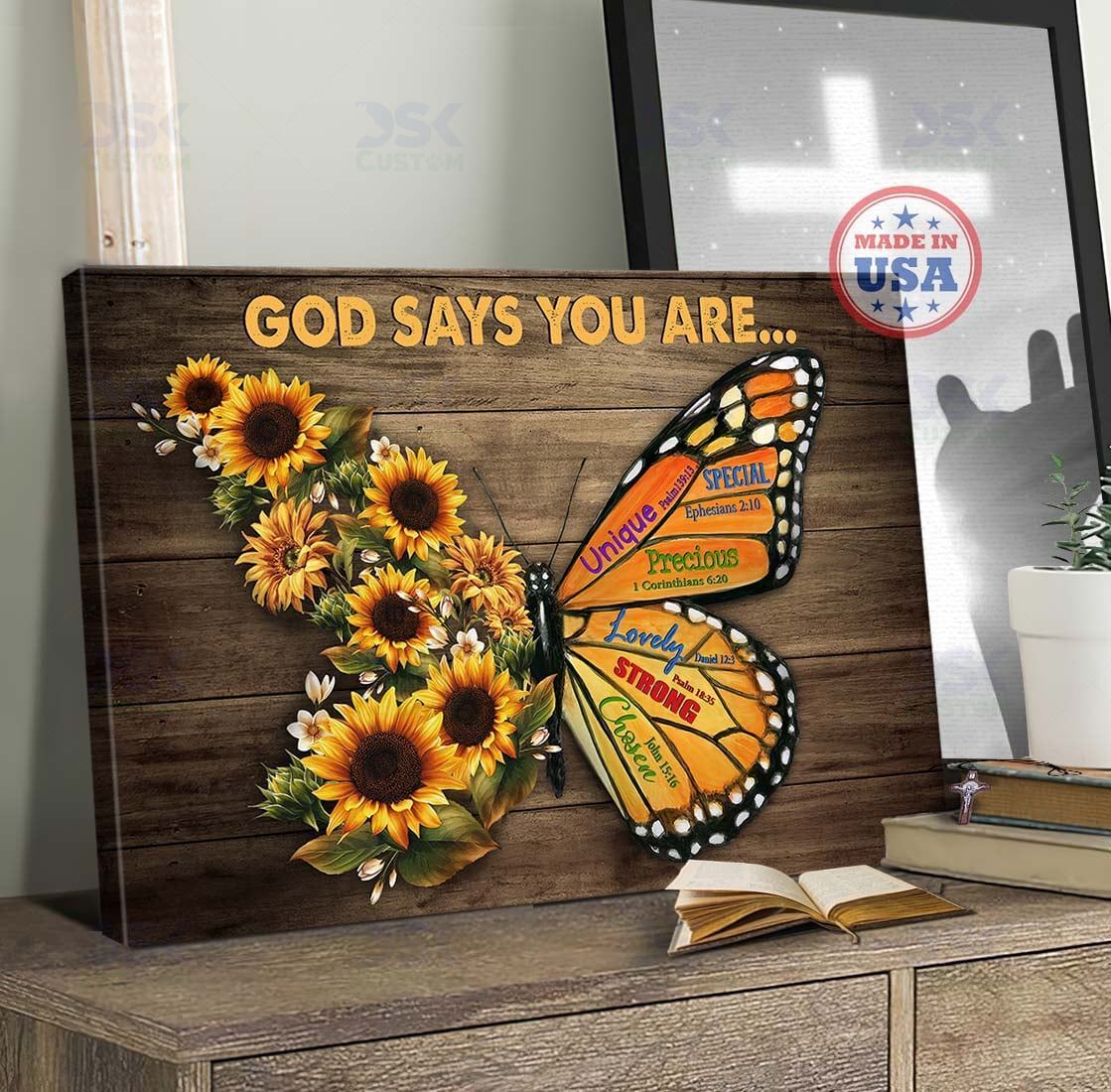 Butterfly – Canvas Wall Art Home Decor God Says You Are [Id1-T]