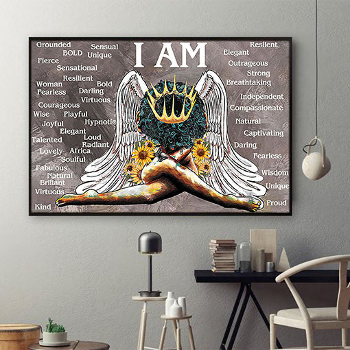 South Africa Poster Trendy African American Poster Art Print Black Girl Black Man Wall Pretty Ready To Hang Poster Wall Art