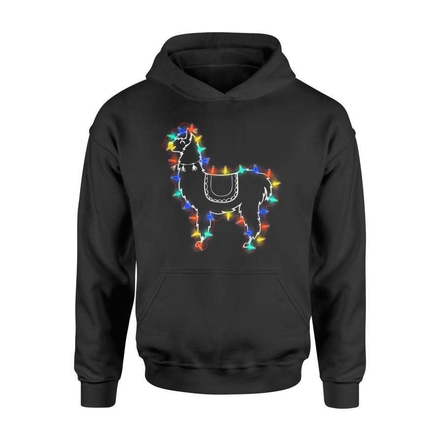 Llama Christmas T Shirt Animal Merry Christmas Shirt – Standard Hoodie