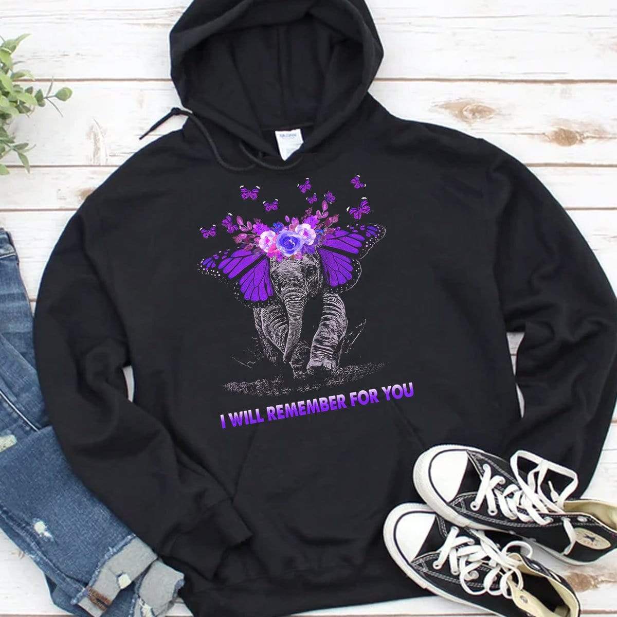 I Will Remember For You Elephant Alzheimer’S Hoodie, Shirts