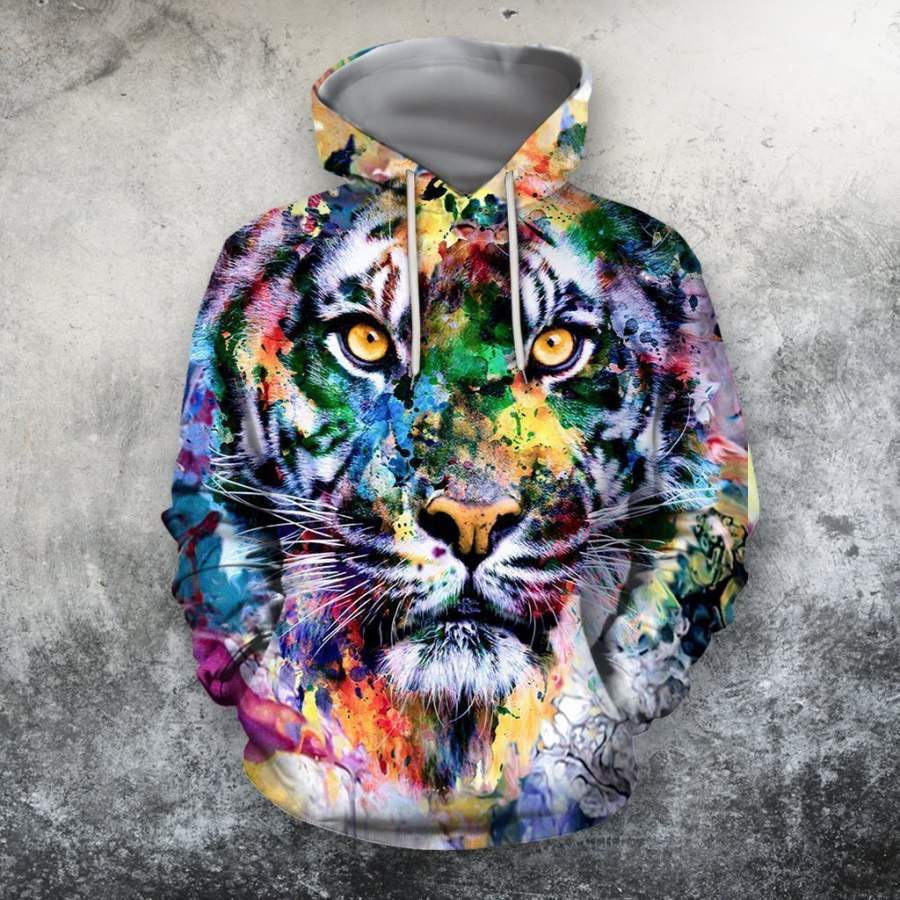 3D All Over Print Tiger Hoodie