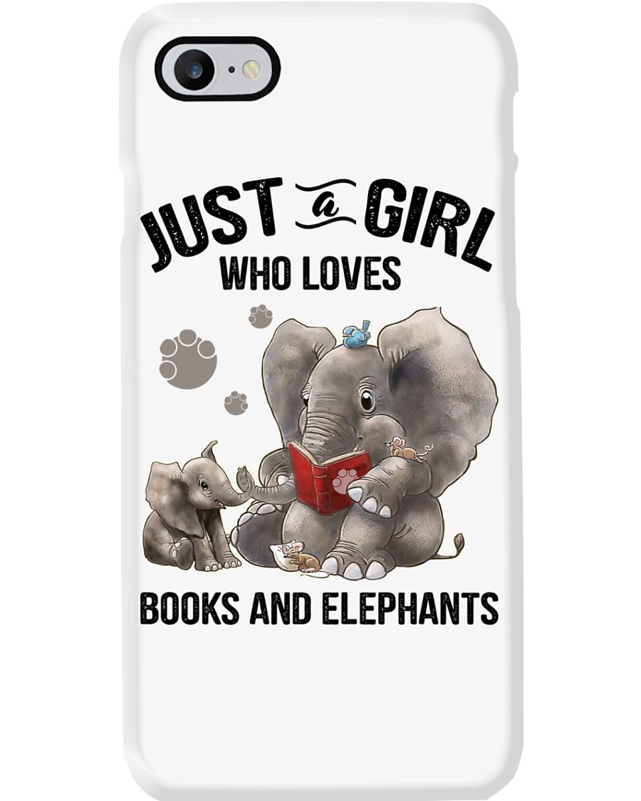 Just A Girl Who Loves Elephants And Books Phone Case