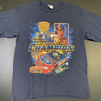 Vintage Jeff Gordon Shirt Nascar Racing Auto 2001 Graphic Promo 90s Sports L 2241