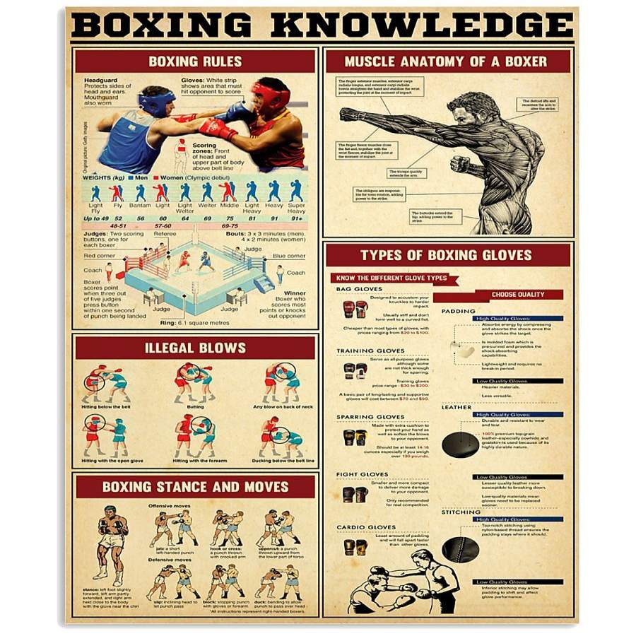 Boxing Knowledge Custom Design Gifts Vertical Poster