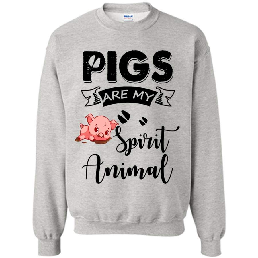 Pigs Are My Spirit Animal – Gildan Crewneck Sweatshirt