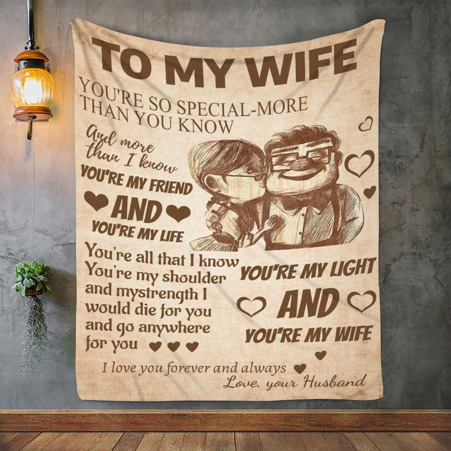 To My Wife Old Couple Blanket