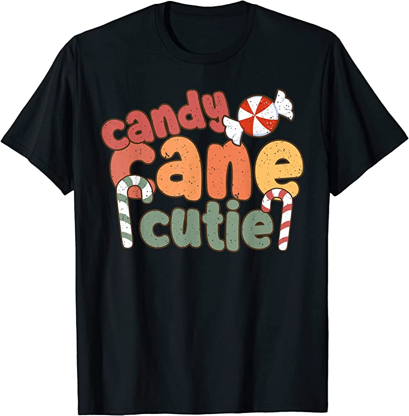 Candy Cane Cutie Funny Xmas Boys Girls Kids Christmas Pajama T-Shirt