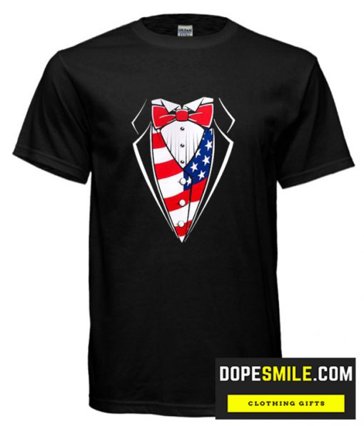 American Flag Tuxedo cool T-Shirt