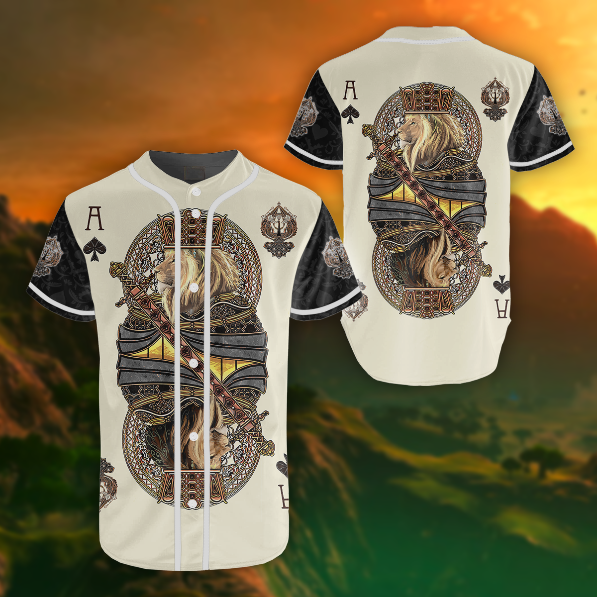 Summer Collection – Lion Ace Spade 3D All Over Printed Unisex Shirts