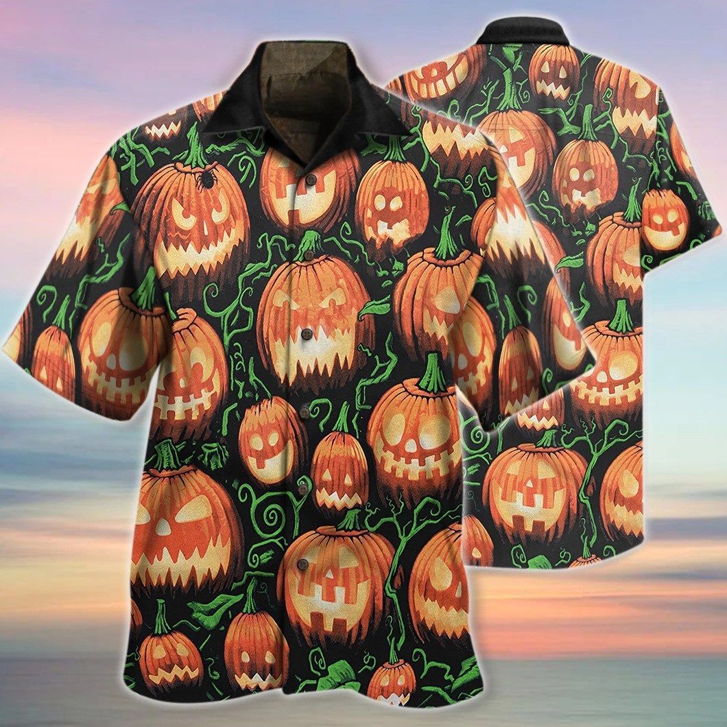 Discover Cool Skull Pumpkins Hawaii Shirt Ha88782