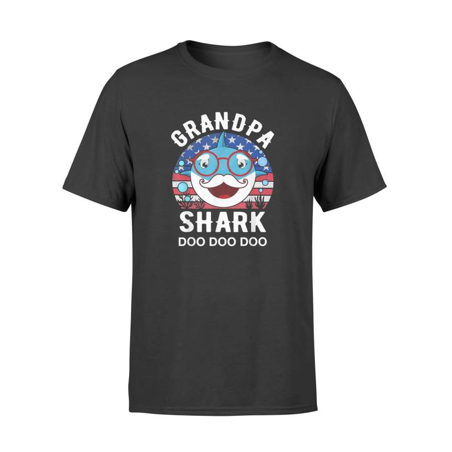 4th of July Grandpa Shark Doo Doo Doo T-Shirt – Standard T-shirt