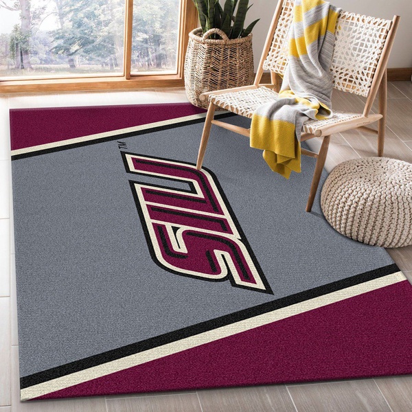 College Spirit Southern Illinois Sport Area Rug Carpet Team Logo Family Gift US Decor