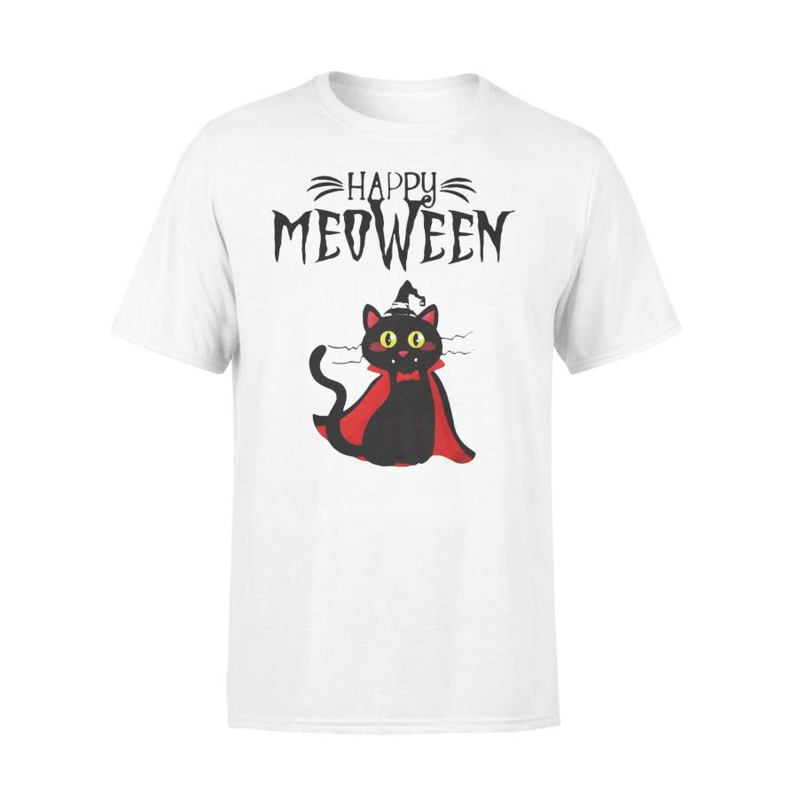 Happy Meoween Black Cat Halloween T-shirt