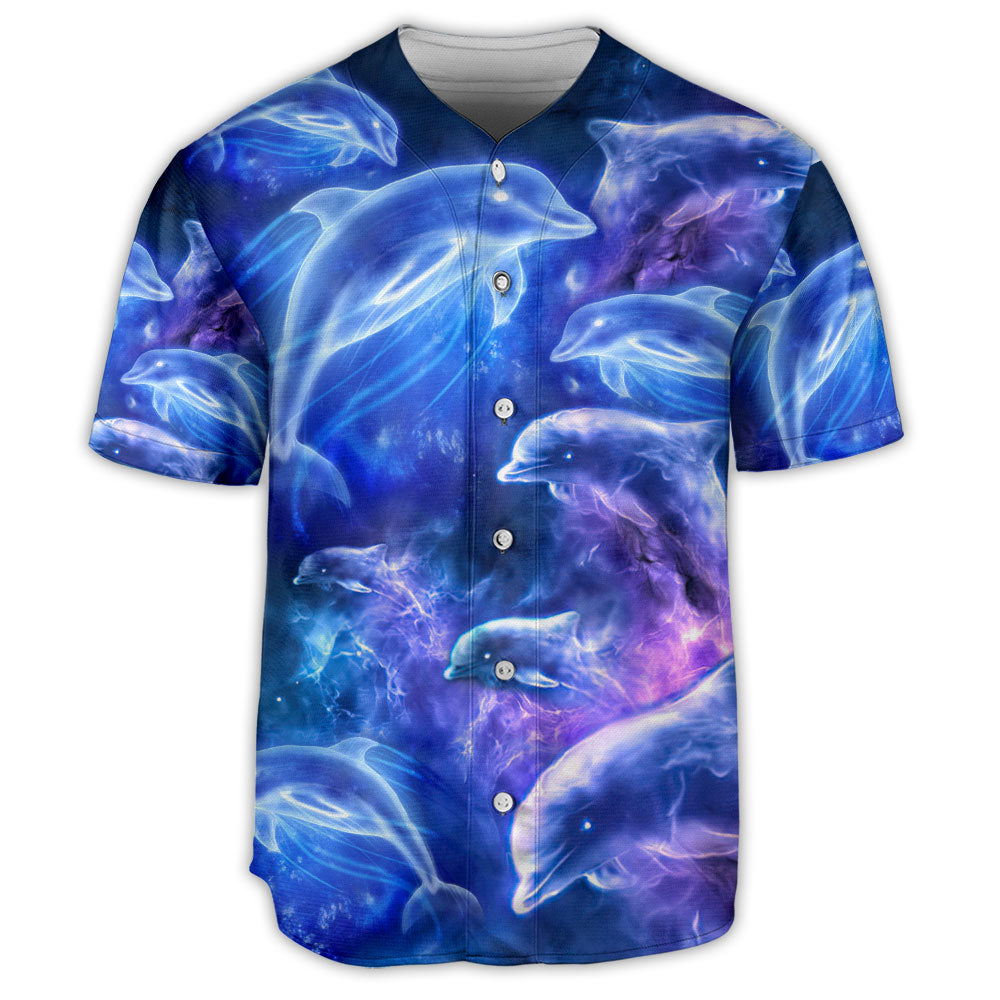 Dolphin Neon Colorful Style  – Baseball Jersey