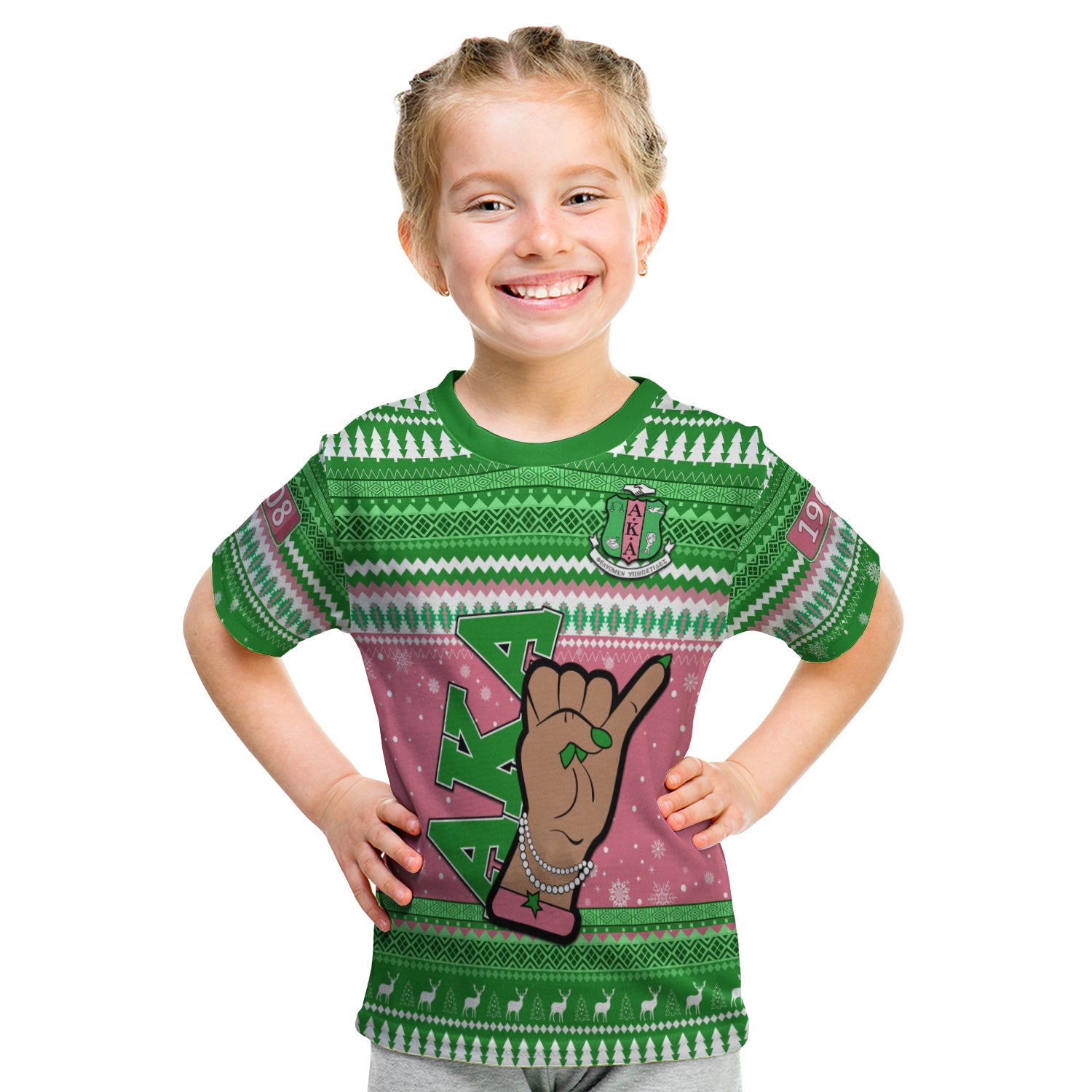 Alpha Kappa Alpha Christmas T Shirt Kid African Pattern Lt13