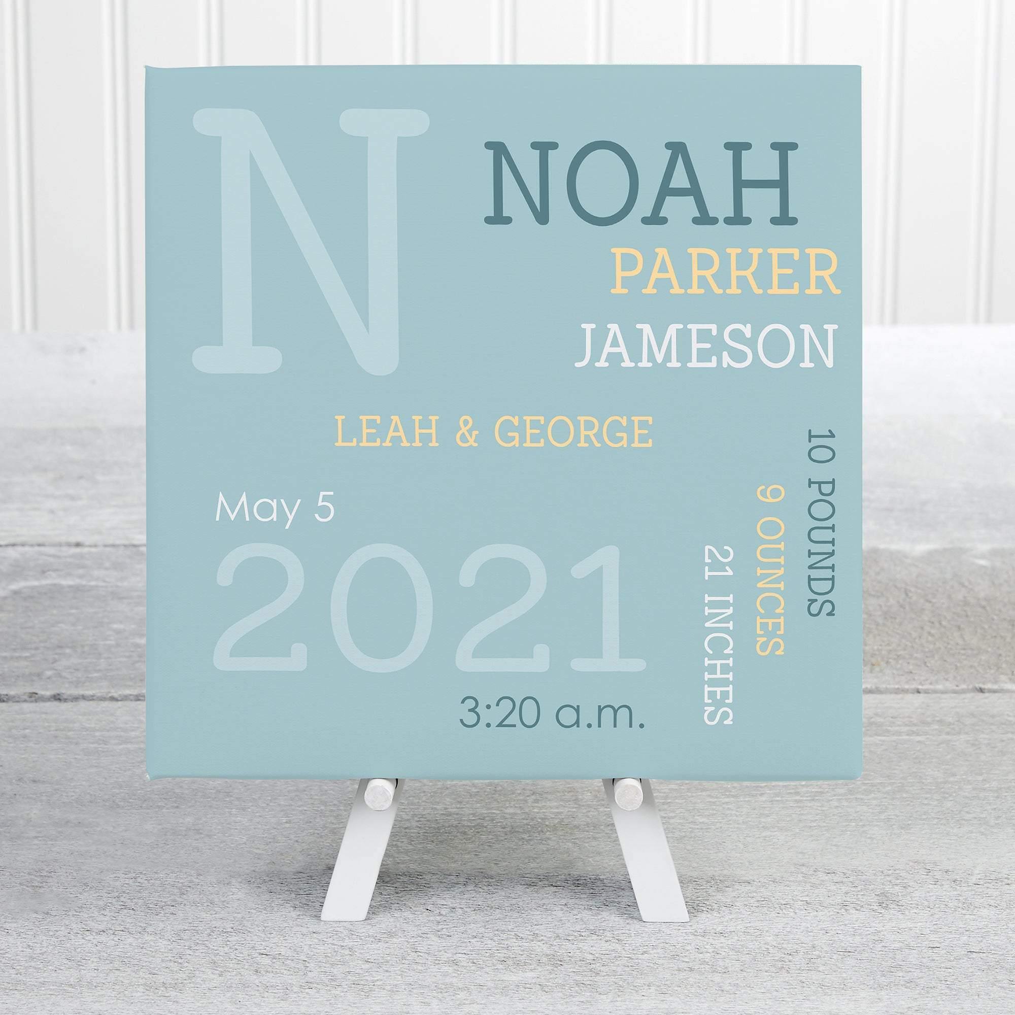 [Personalized Name & Date] Modern All About Baby Boy Lecture – Perfect Gift For Baby Boy , Gift For Mom To Be, Gift For Home Decor, Best Idea Gift – Matte Canvas, Wall Art, Canvas Prints