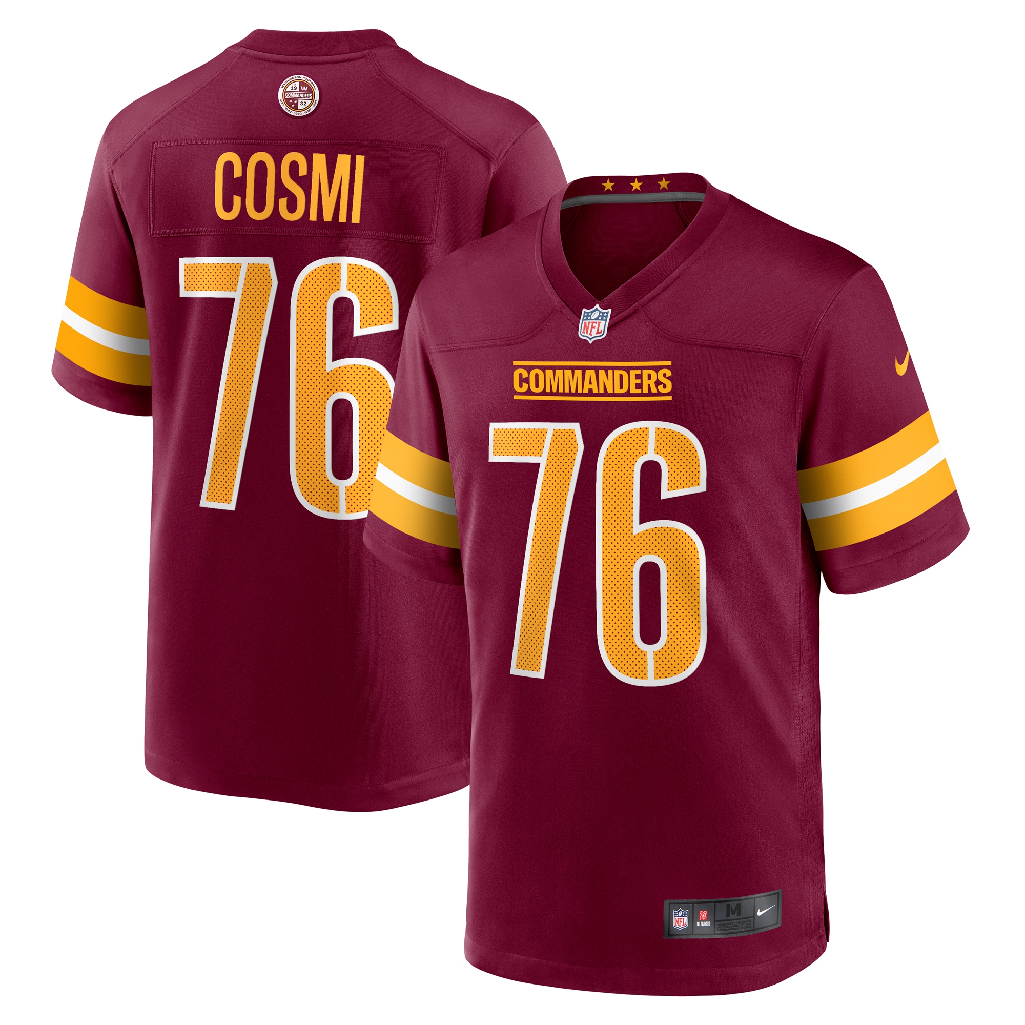 Sam Cosmi Washington Commanders Game Jersey – Burgundy