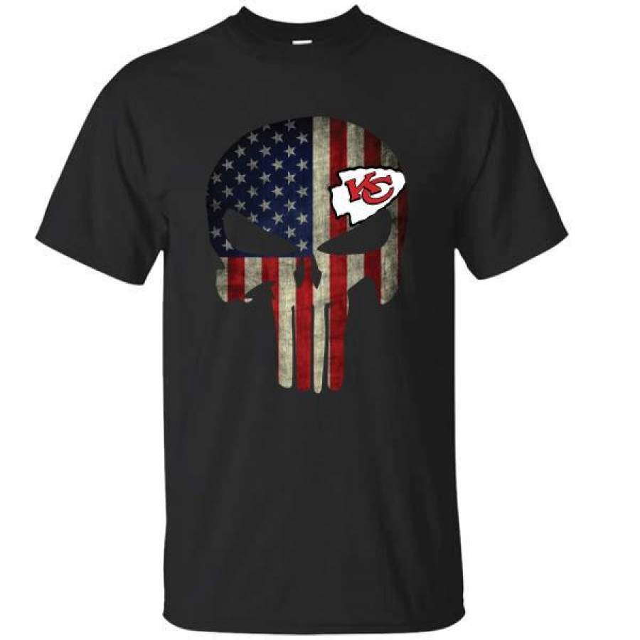 The Punisher Skull Flag Kansas City Chiefs T-Shirt