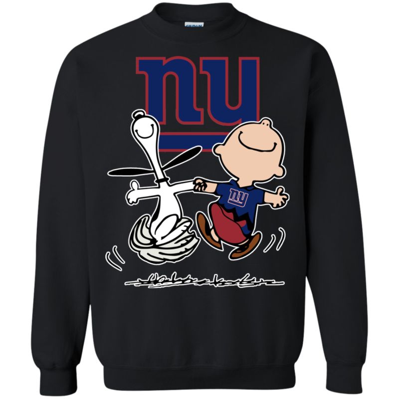 Charlie Brown & Snoopy – New York Giants T-Shirts Sweat Shirts Long Sleeves Hoodies