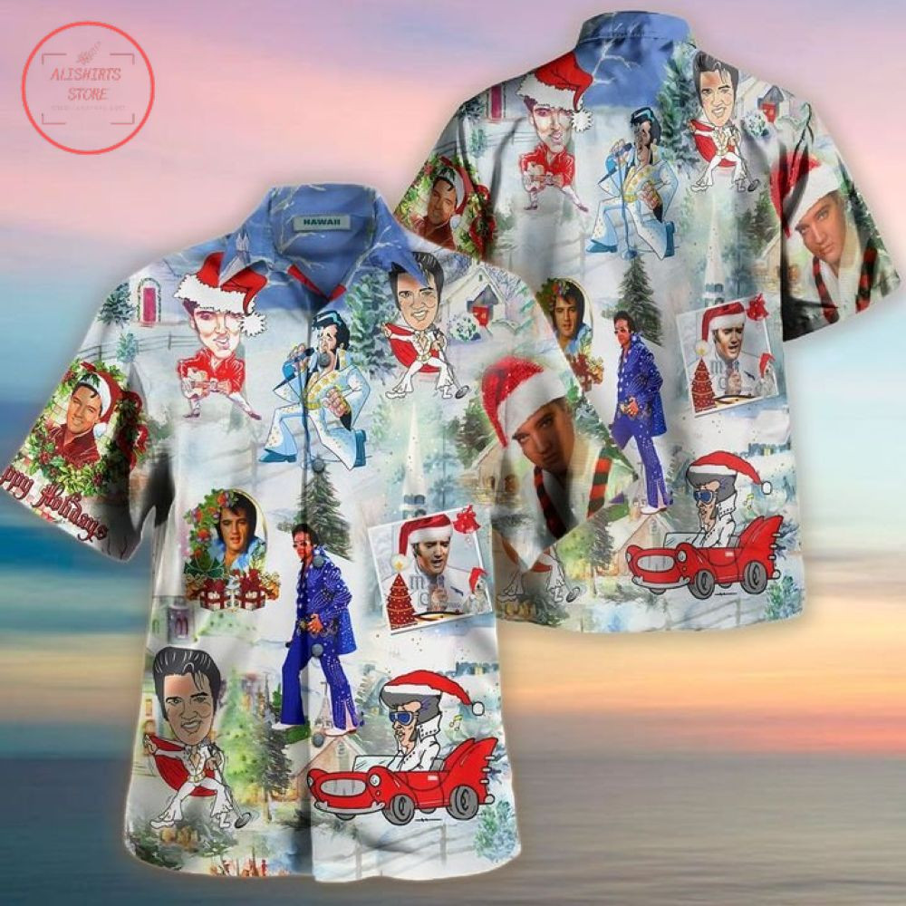 Elvis Presley Christmas Hawaii Shirt Diosweater Ha29304