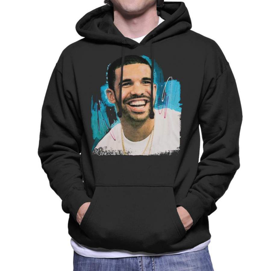 Sidney Maurer Original Portrait Of Drake Smiling Men’s Hooded Sweatshirt