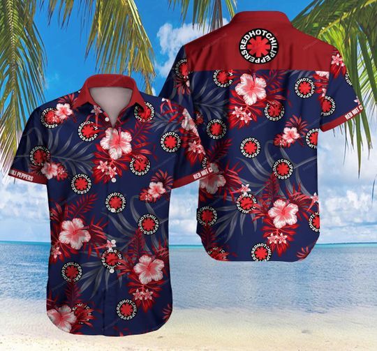 Red Hot Chili Peppers Hawaii Ii Graphic Print Short Sleeve Hawaii Casual Shirt Ha92223