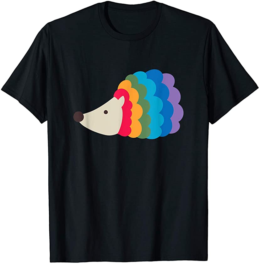 Rainbow Hedgehog Funny Cute Pet Animal Lover Girl Gift T-Shirt