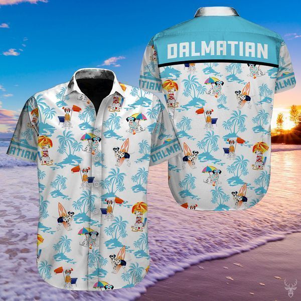 Dalmatian Hawaii Button Shirt VDQ172006Y02VT